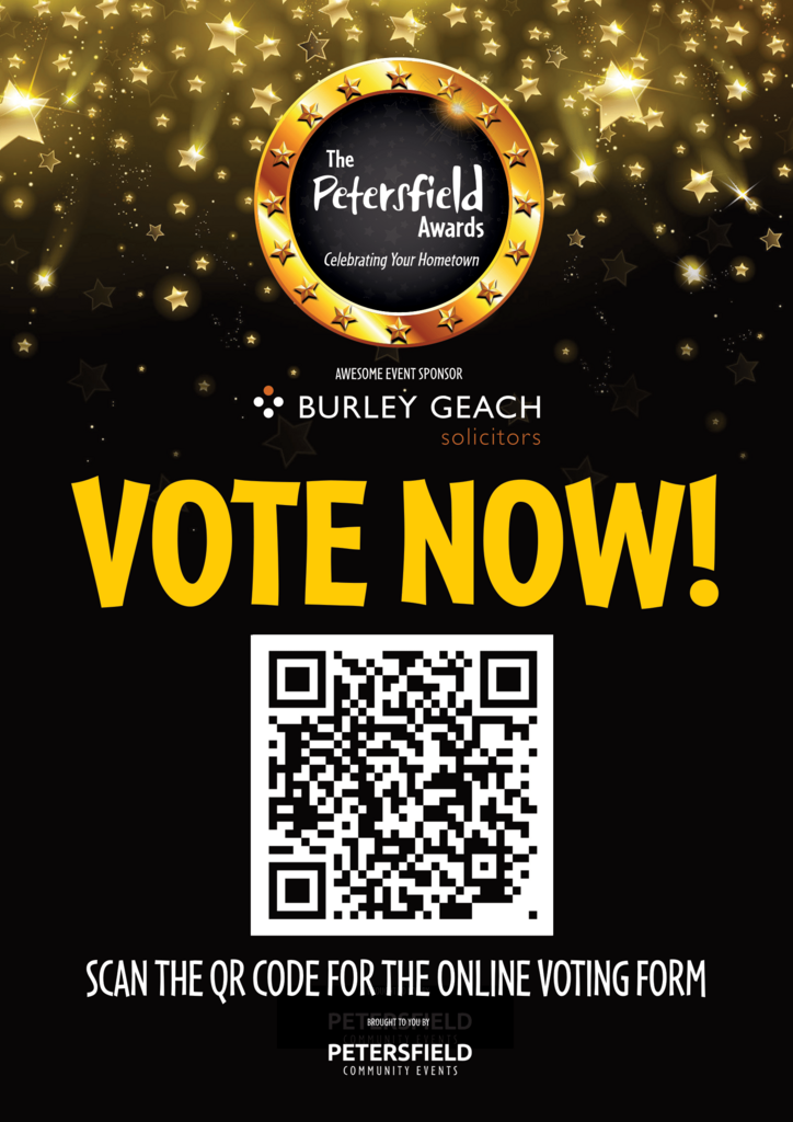 The Petersfield Awards 2025 QR Code Vote Poster